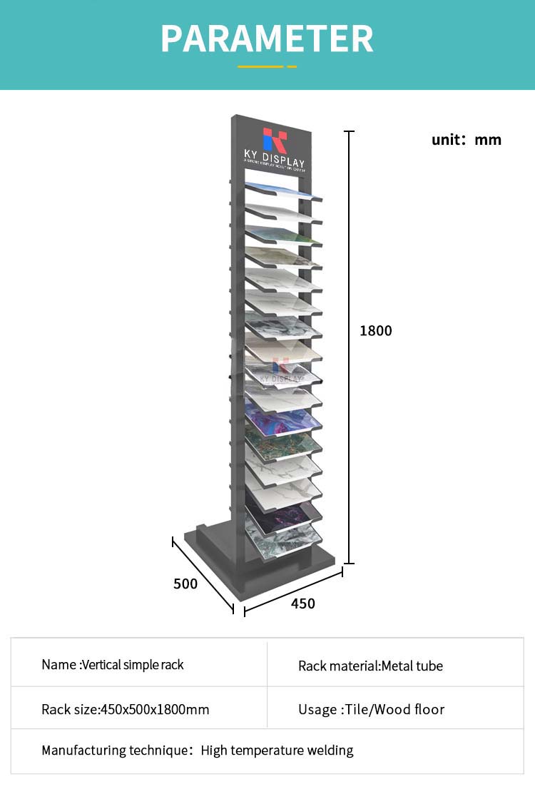 Vertical Simple Stone Display Rack