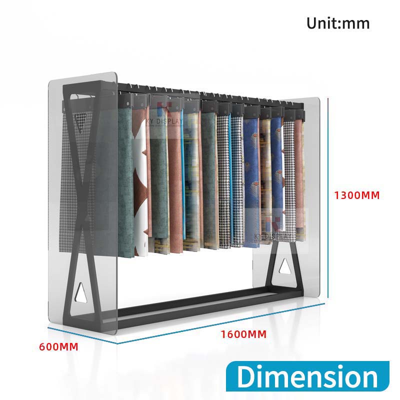 Carpet fabric display stand size