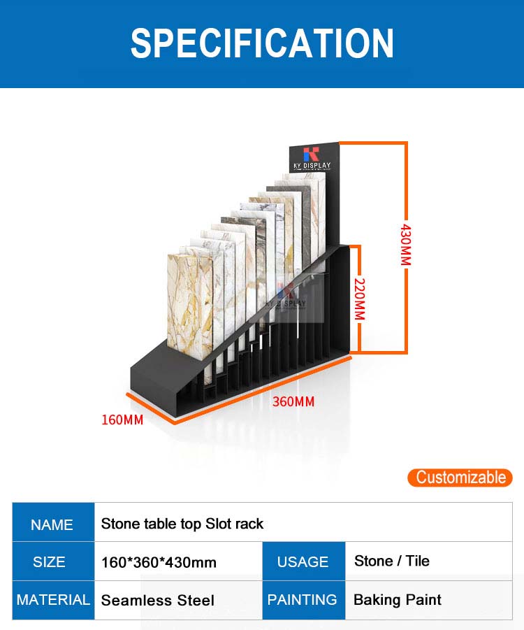 Stone Tabletop Slot Display Rack