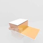 Customizable Orange Stone Display Box with Leather Handle Half-open state