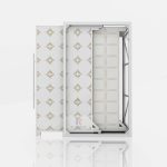 Push-Pull Ceramic Tile Display Stand white