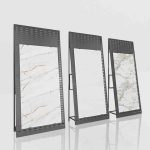 Vertical Wall Panel Punching counter display stand triple