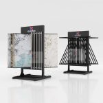 page-turning tile stone display racks for shop double