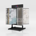 page-turning tile stone display racks for shop one