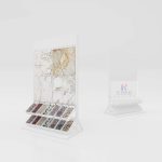 tile stone sampletrade show display stands white contrast