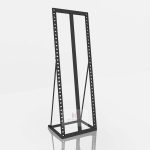 vertical 3 sided tile display stand black blank