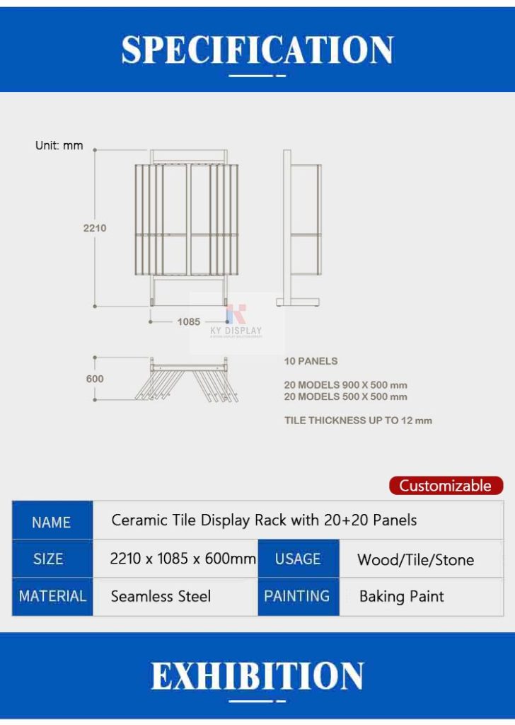 Ceramic Tile Sample Rack