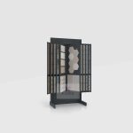 Ceramic Tile Display Rack with 20+20 Panels_anthracite_KYdisplay