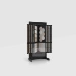 Ceramic Tile Display Rack with 20+20 Panels_black_KYdisplay