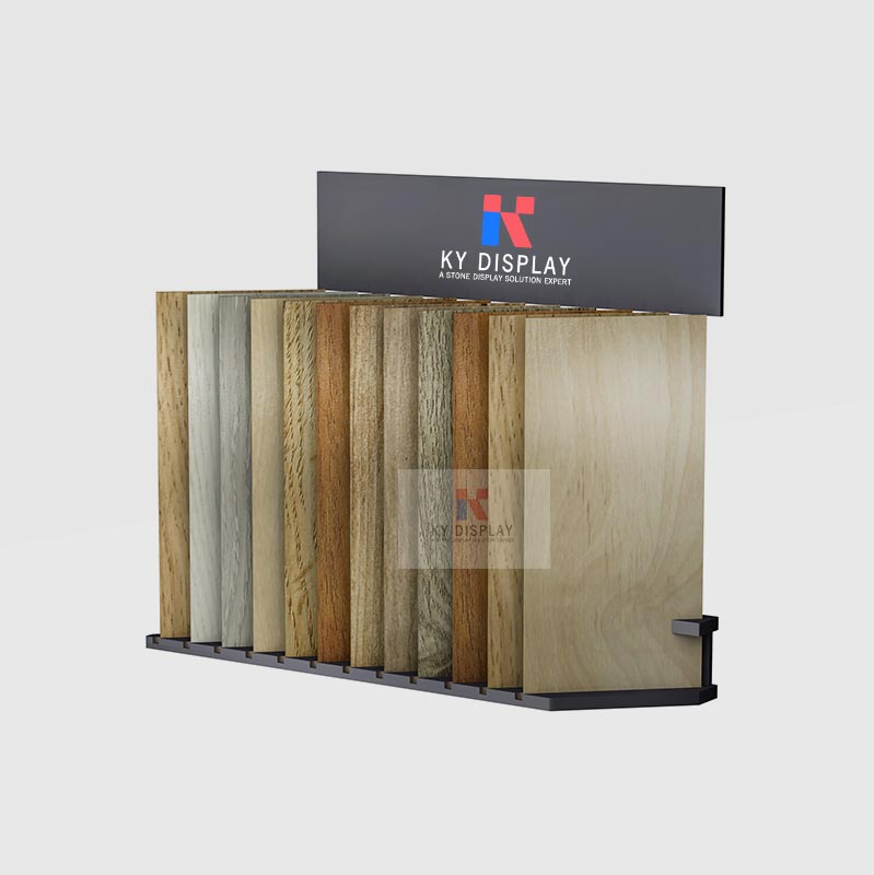 Custom Hardwood and Tile Showroom Display Stand_cover_KYdisplay