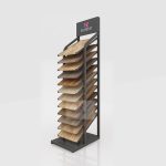 Custom Slanted Floor Display Rack for Wood Tile Stone Samples_left_KYdisplay