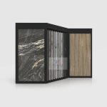 Customizable Sliding Large Format Ceramic Tile Display Rack_Black_KYdisplay