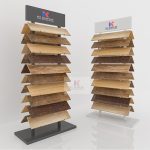 Double-Sided Hardwood & Laminate Flooring Display Rack_black white_KYdisplay