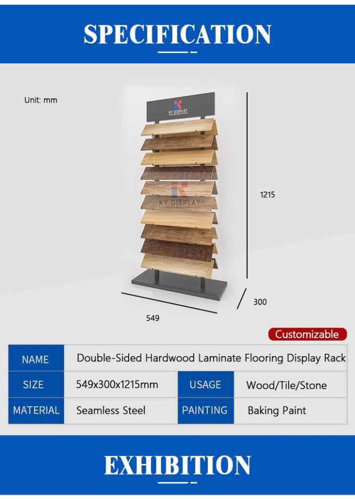 Double-Sided Hardwood Flooring Display Rack
