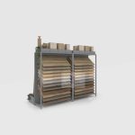 Dual Laminate and Parquet Display Stand_silver_kydiplay