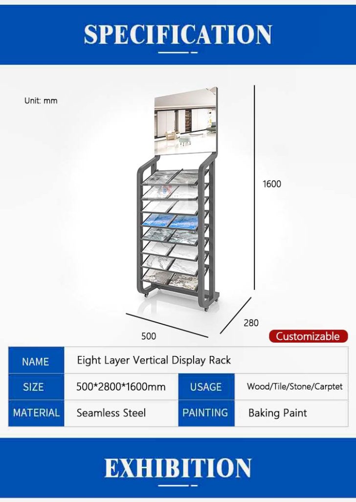 Eight Layer Vertical Ceramic Tile Shelf_Decription