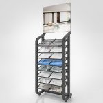 Eight Layer Vertical Ceramic Tile Shelf_black