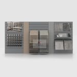 Modular Tile Display Wall for Showrooms_silver_KYdisplay