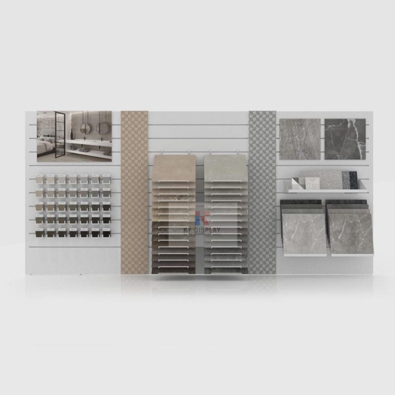 Modular Tile Display Wall for Showrooms_white_cover_KYdisplay