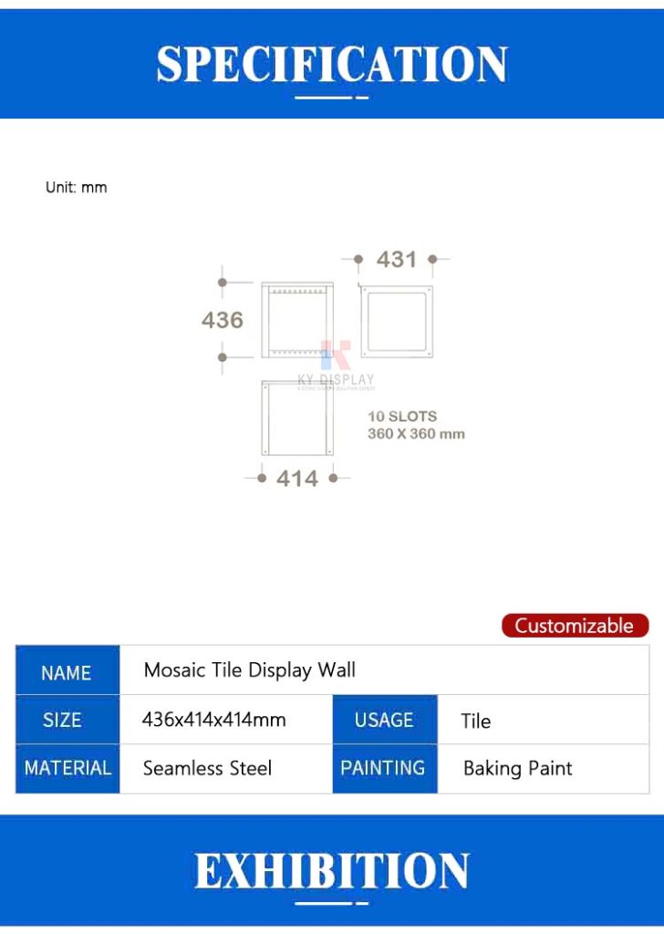 Mosaic Tile Display Wall_Decription_KYdisplay