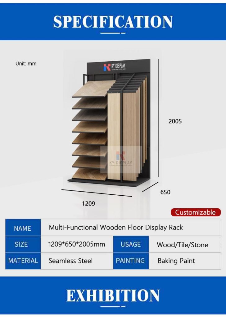 Multi-Functional Wooden Floor Display Rack_Decription_KYdisplay