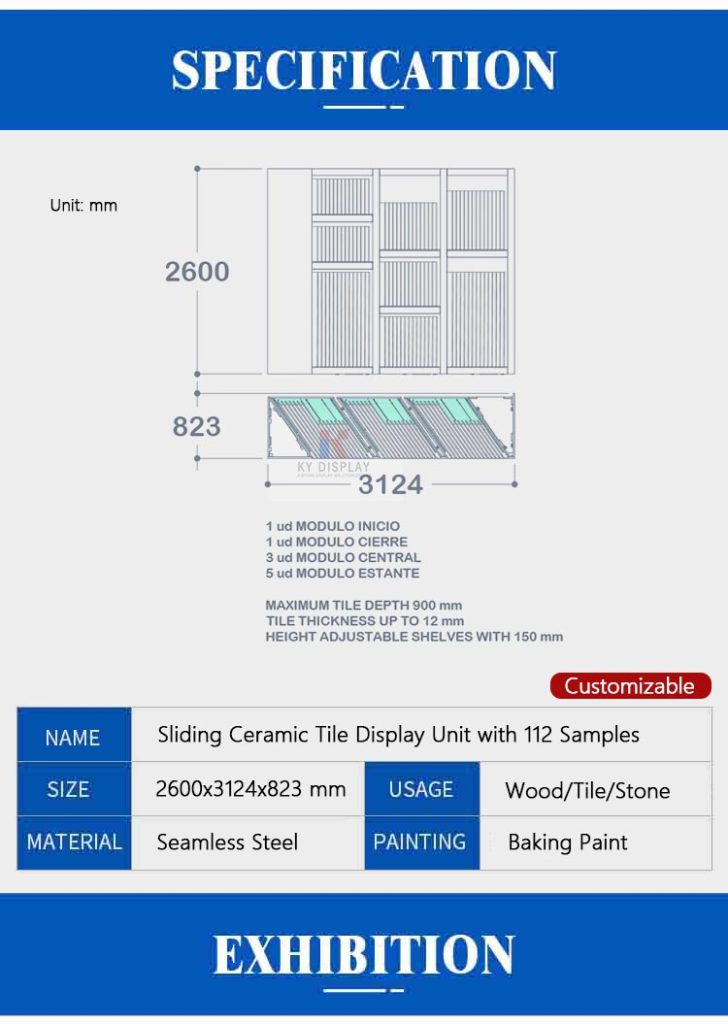 Sliding Tile Display Rack
