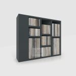 Sliding Ceramic Tile Display Unit with 112 Samples_anthracite_KYdisplay