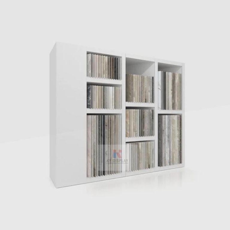 Sliding Ceramic Tile Display Unit with 112 Samples_white_cover_KYdisplay