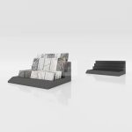 Slot Type Stone and Ceramic Tabletop Display Rack_black_KYdisplay