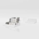 Slot Type Stone and Ceramic Tabletop Display Rack_white_KYdisplay