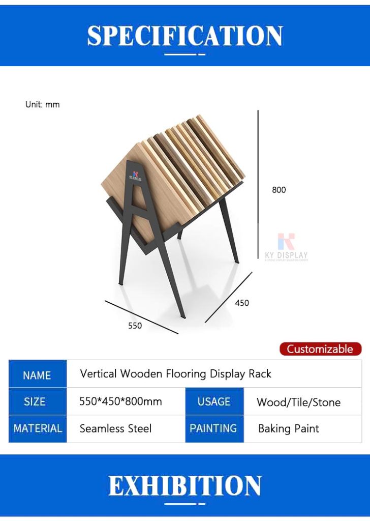 Vertical Wood Flooring Display Rack_Decription_KYdisplay