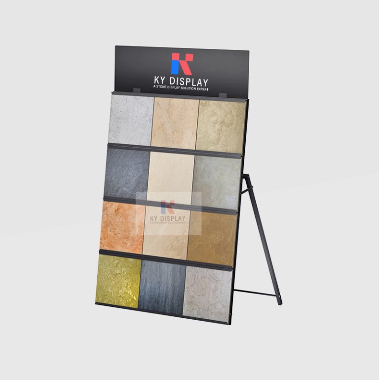 Wood Stone Tile Display Easel with Full Face Viewing_Tile_cover_KYdisplay