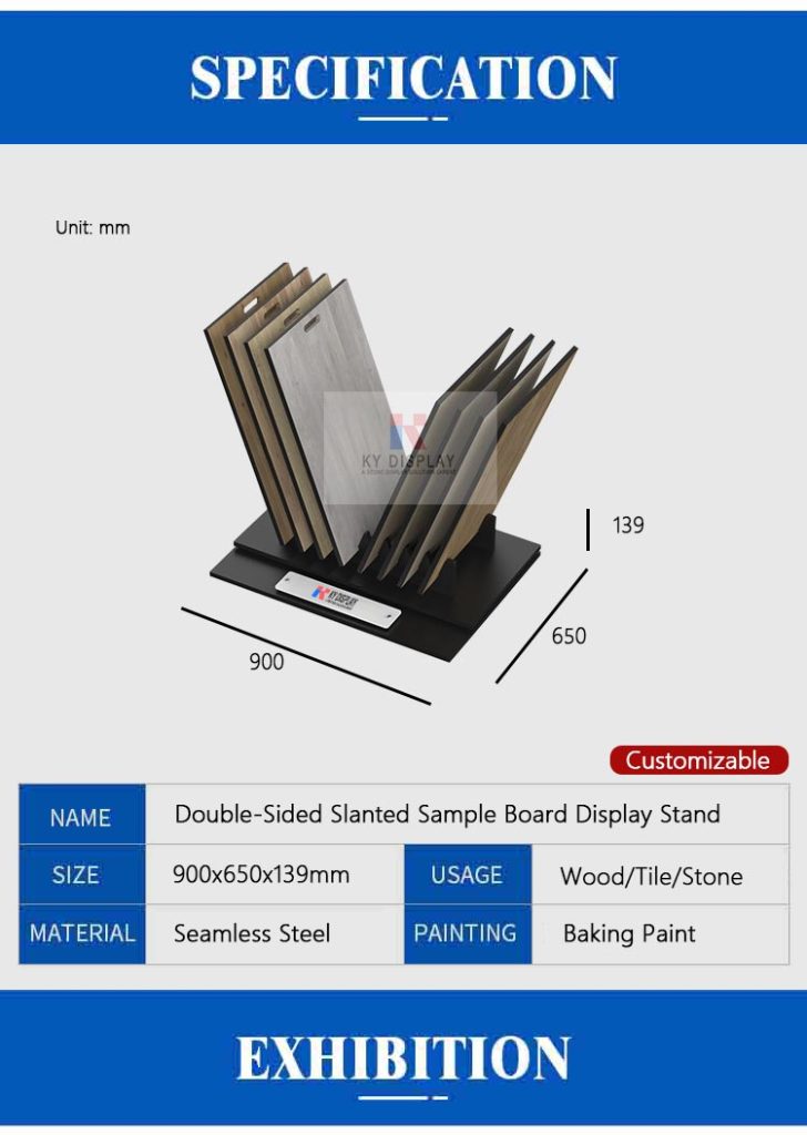 Double-Sided Slanted Sample Rack_Decription_KYdisplay
